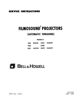 Bell & Howell projector filmosound545 552